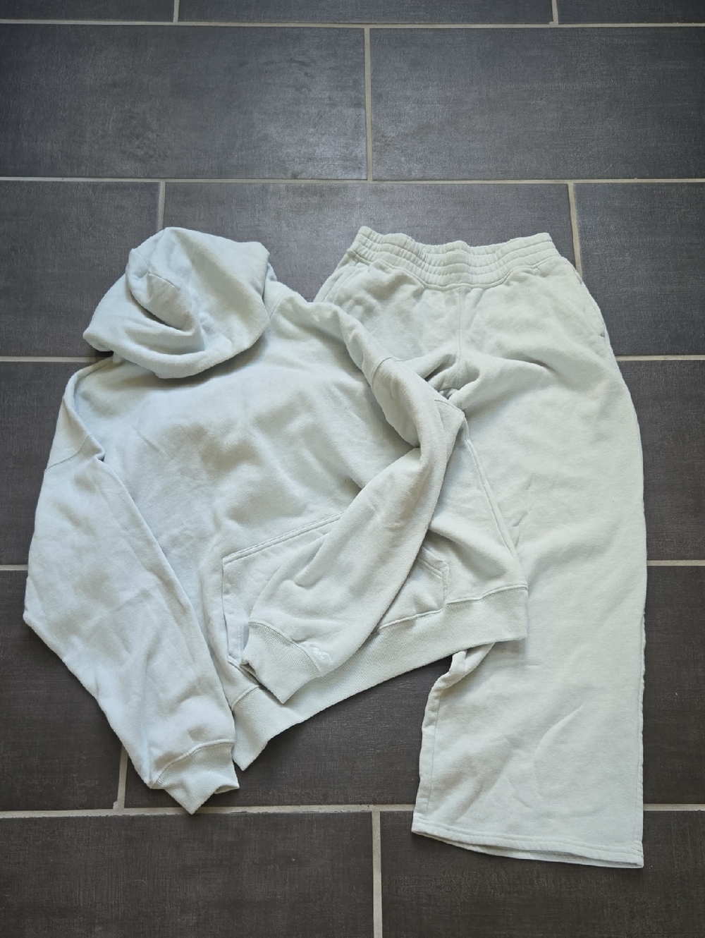 Soft Light Green Hoodie & Sweatpants Set